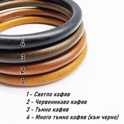 Поставка (държач) за кърпи, шалове и наметки от кожа и дърво "САВОНА" 